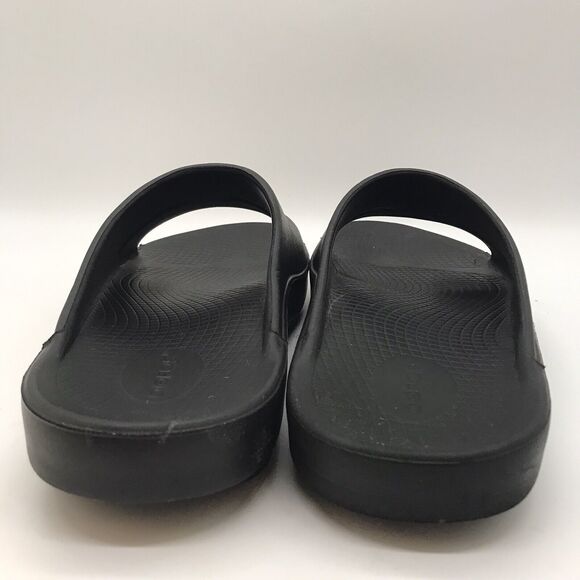 OOFOS OOahh Slides Unisex Men\'s 11 Women\'s 13  Black Recovery Comfort Sandals main image 7